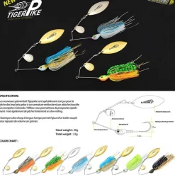 ELITELURE Leurres-Spinnerbait Tiger Pike 32g