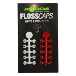 KORDA Acc.Montages/Hameçons-Stop appât carpe floss caps white/red (x20)