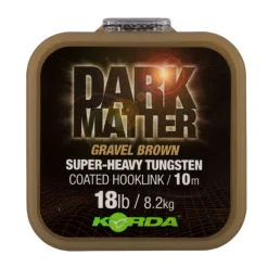 KORDA Acc.Montages/Hameçons-Tresse à bas de ligne dark matter tungsten coated braid gravel brown 10m