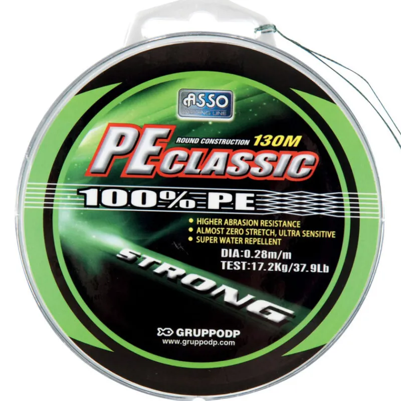 ASSO Tresses, Nylons, Fluorocarbones-Tresse Pe Classic Verte 130m