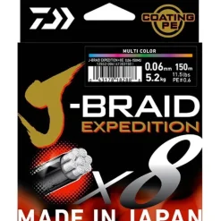 DAIWA Tresses, Nylons, Fluorocarbones-Tresse J-Braid Exp X8 Multicolore - 300m