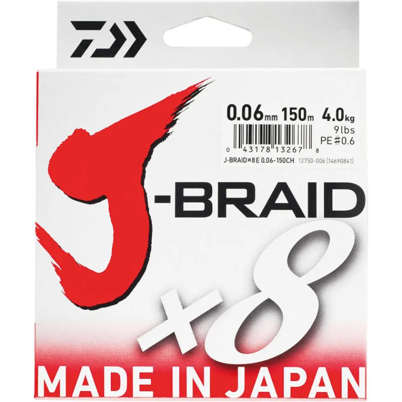 DAIWA Tresses, Nylons, Fluorocarbones|Tresses, Nylons, Fluorocarbones-Tresse J-Braid x8 Dark Green 150m
