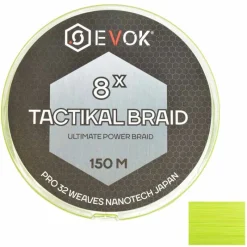 EVOK Tresses, Nylons, Fluorocarbones|Tresses, Nylons, Fluorocarbones-Tresse Tactikal Braid 8x Jaune 150m