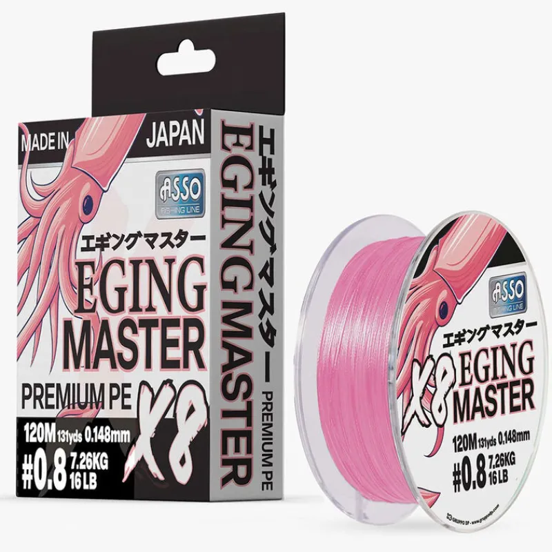 ASSO Pêche Eging|Tresses, Nylons, Fluorocarbones-Tresse Pe Eging Master 8X - 120m