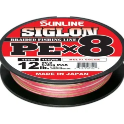 SUNLINE Tresses, Nylons, Fluorocarbones-Tresse Siglon Braid Pe 8X Multicolor - 150M