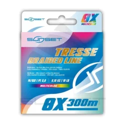 SUNSET Tresses, Nylons, Fluorocarbones-Tresse 8X RS Compétition Multicolor