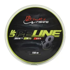 ULTIMATE Pêche Aux Leurres|Tresses, Nylons, Fluorocarbones-Tresse Fishing UF PE LINE X8 CHARTREUSE 150m