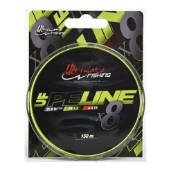 ULTIMATE Pêche Aux Leurres|Tresses, Nylons, Fluorocarbones-Tresse Fishing UF PE LINE X8 CHARTREUSE 150m