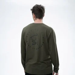 NASH Vêtements-T-shirt Manche Longue Make it Carp Logo Sleeve Green