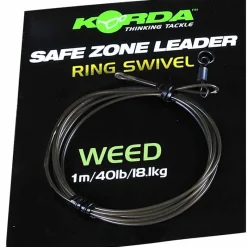 KORDA Acc.Montages/Hameçons-Tête de ligne carpe safe zone leader ring swivel 40lb 18.1kg