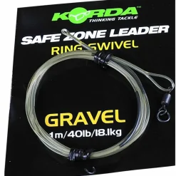 KORDA Acc.Montages/Hameçons-Tête de ligne carpe safe zone leader ring swivel 40lb 18.1kg