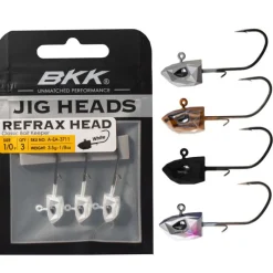 BKK Têtes Plombées-Tête Plombée Refrax Jig 3.5g taille #1/0 (x3)