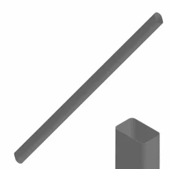 RIVE Cannes-Tube Ovale 50x80mm l 182cm Fume