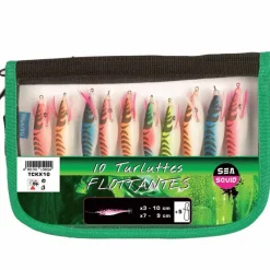 FLASHMER Pêche Eging|Leurres-Turlutte mer kit 10 turluttes flottantes