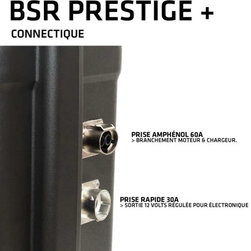 BSR Batterie-Valise PRESTIGE+ LifePO4 Gen3 24V/100Ah + chargeur+ prise sondeur
